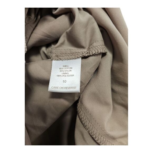 EVA MENDES New York & Company Sleeveless Taupe Lace Overlay Dress - Size 10 - Picture 6 of 6